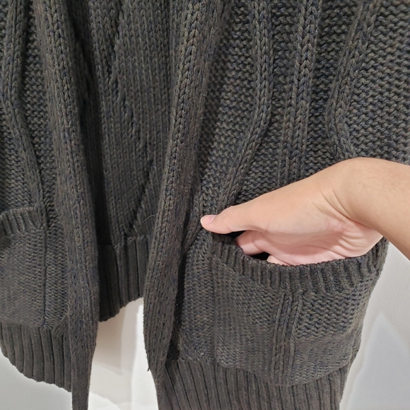 Pendleton Sleeveless Cashmere Blend Open Front Cardigan Sz L P Olive Green Knit - Picture 5 of 14